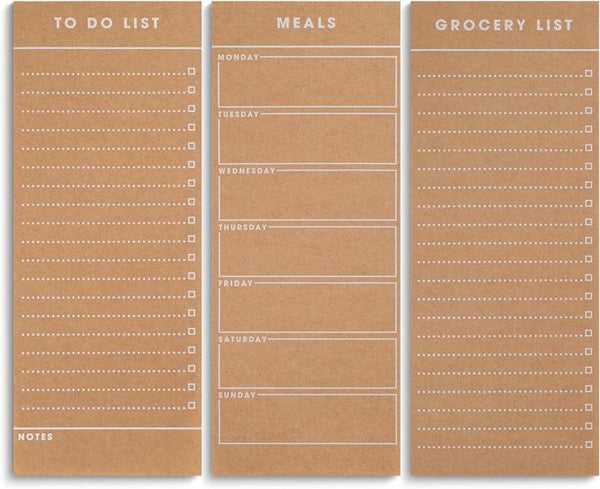 Vintage Kraft Magnetic Pads, 3 Pack