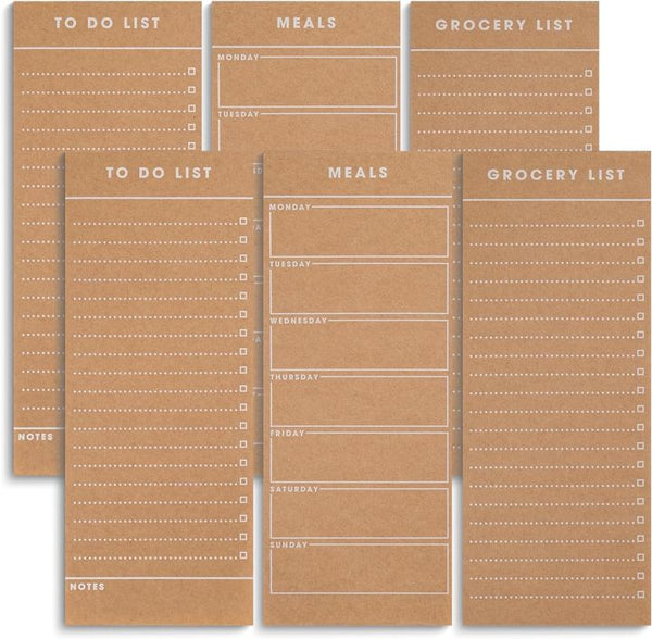 Vintage Kraft Magnetic Pads, 6 Pack